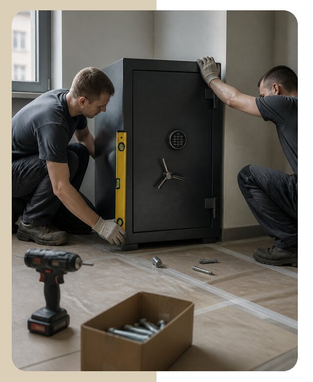 Переустановка сейфа под ключ с выездом мастера в Новом Уренгое